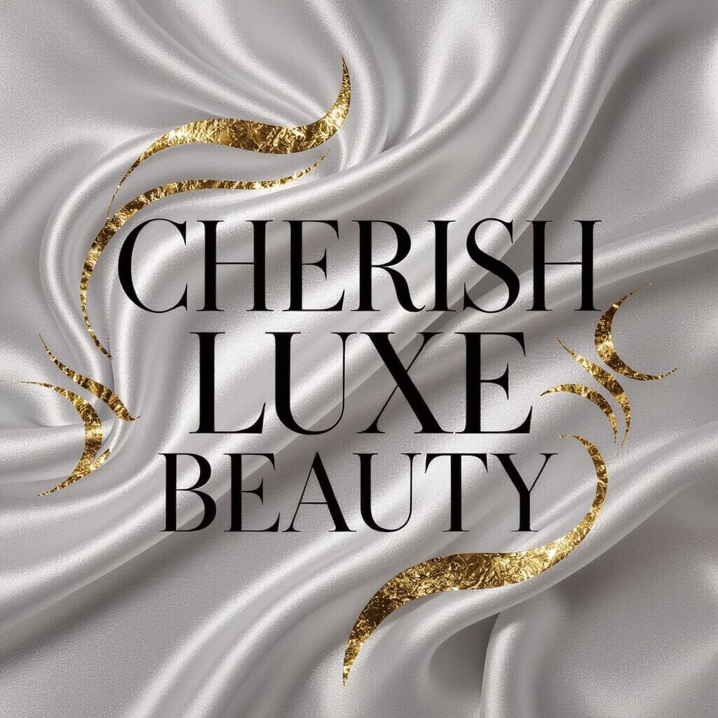 Cherish Luxe Beauty: Editorial Fashion Banner in Black and G...