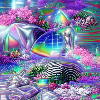 Futuristic Cityscape with Flying Vehicles in Cyberpunk Style