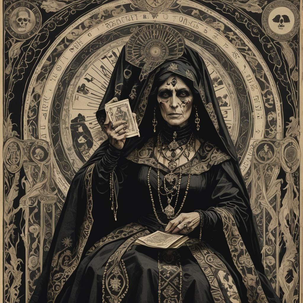 Victorian Fortune Teller Reveals Death Tarot Card