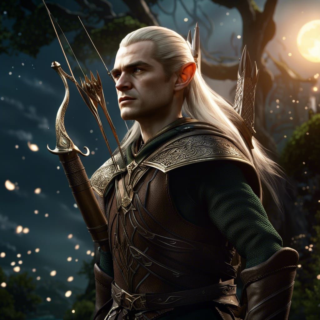 Legolas Elf Warrior: Detailed Fantasy Art