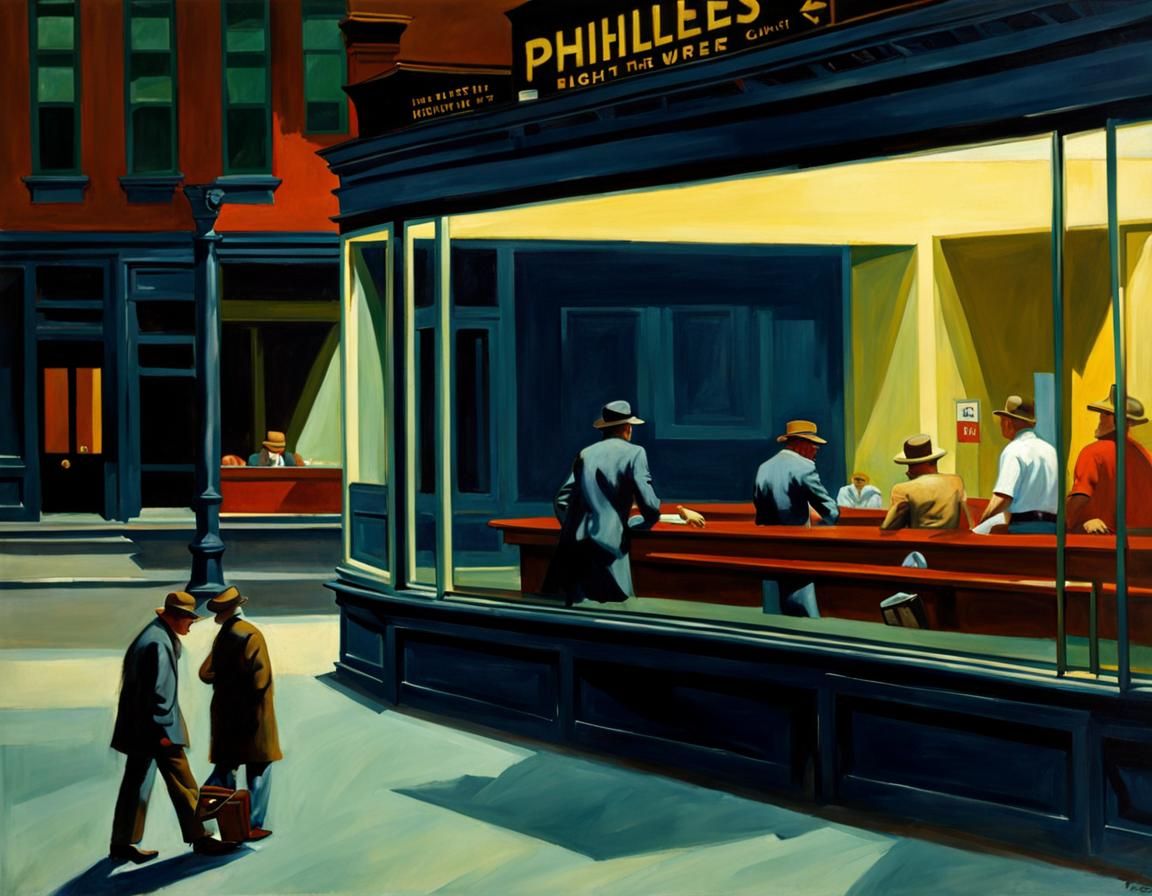 Nighthawks Reimagined: Phillies Diner Comes Alive