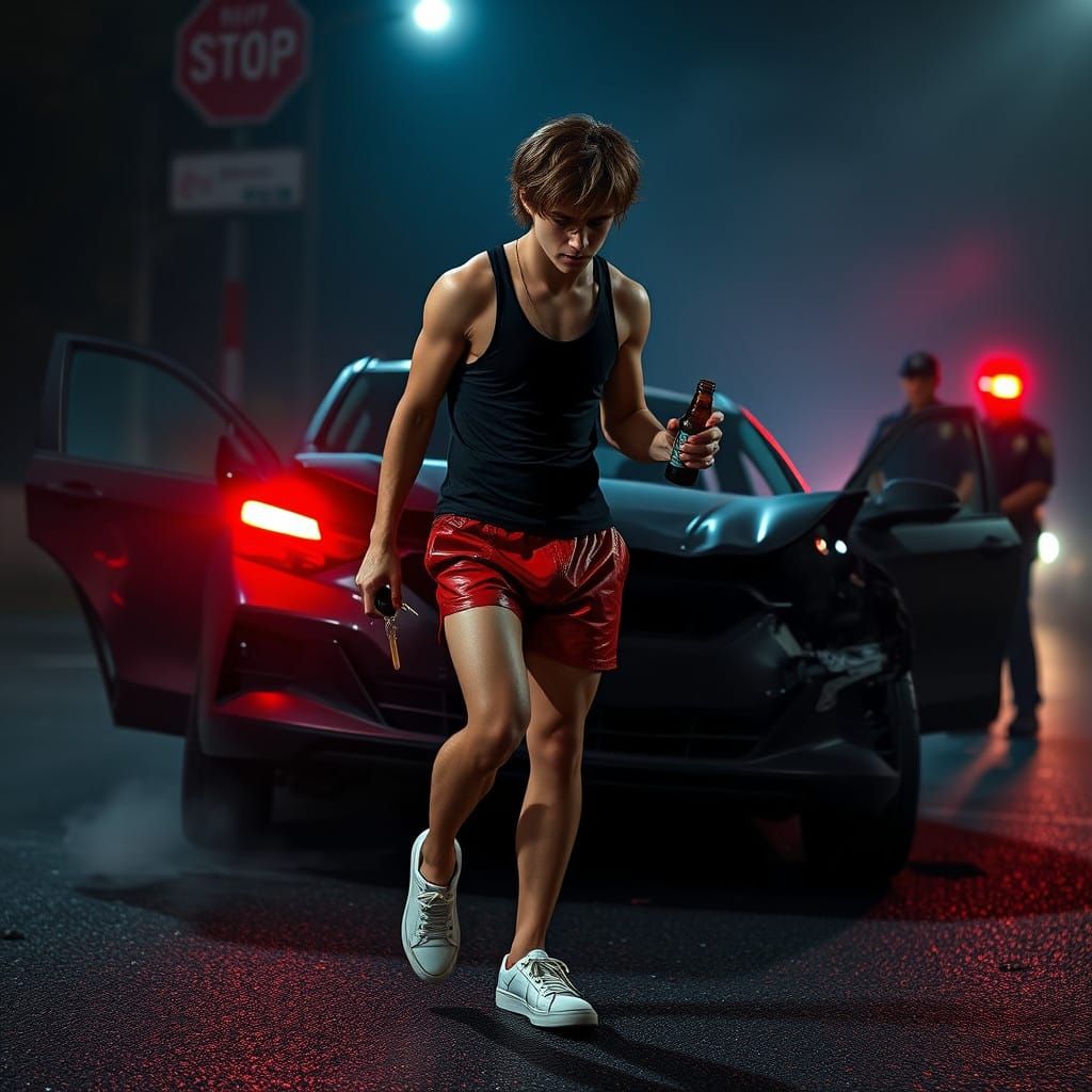 Heavily intoxicated driver tries escaping after crashing his...