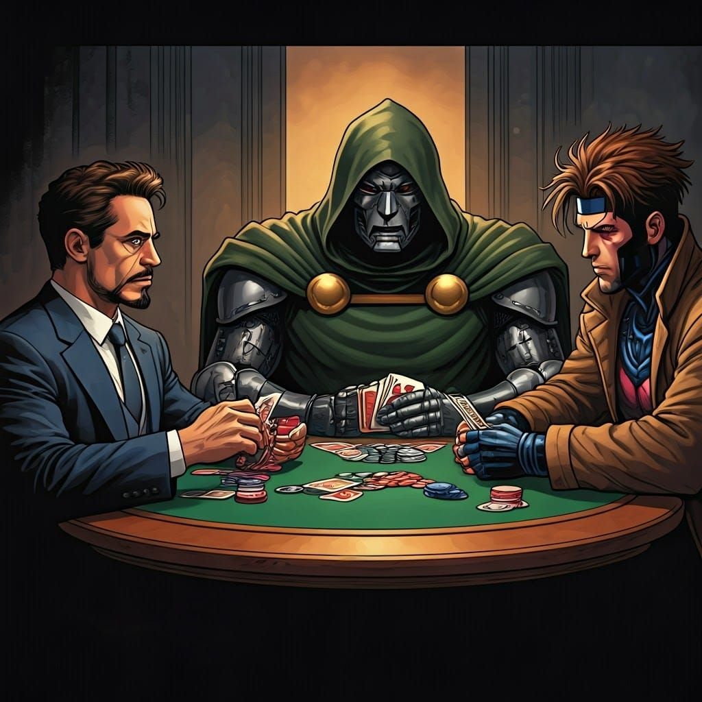 Comic Book Legends Play Poker in a Smooth, Perfect Art Style