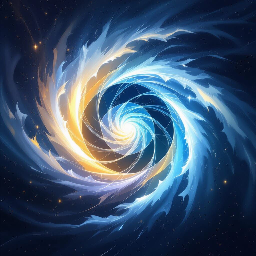 Luminous Energy Vortex: Divine Digital Art