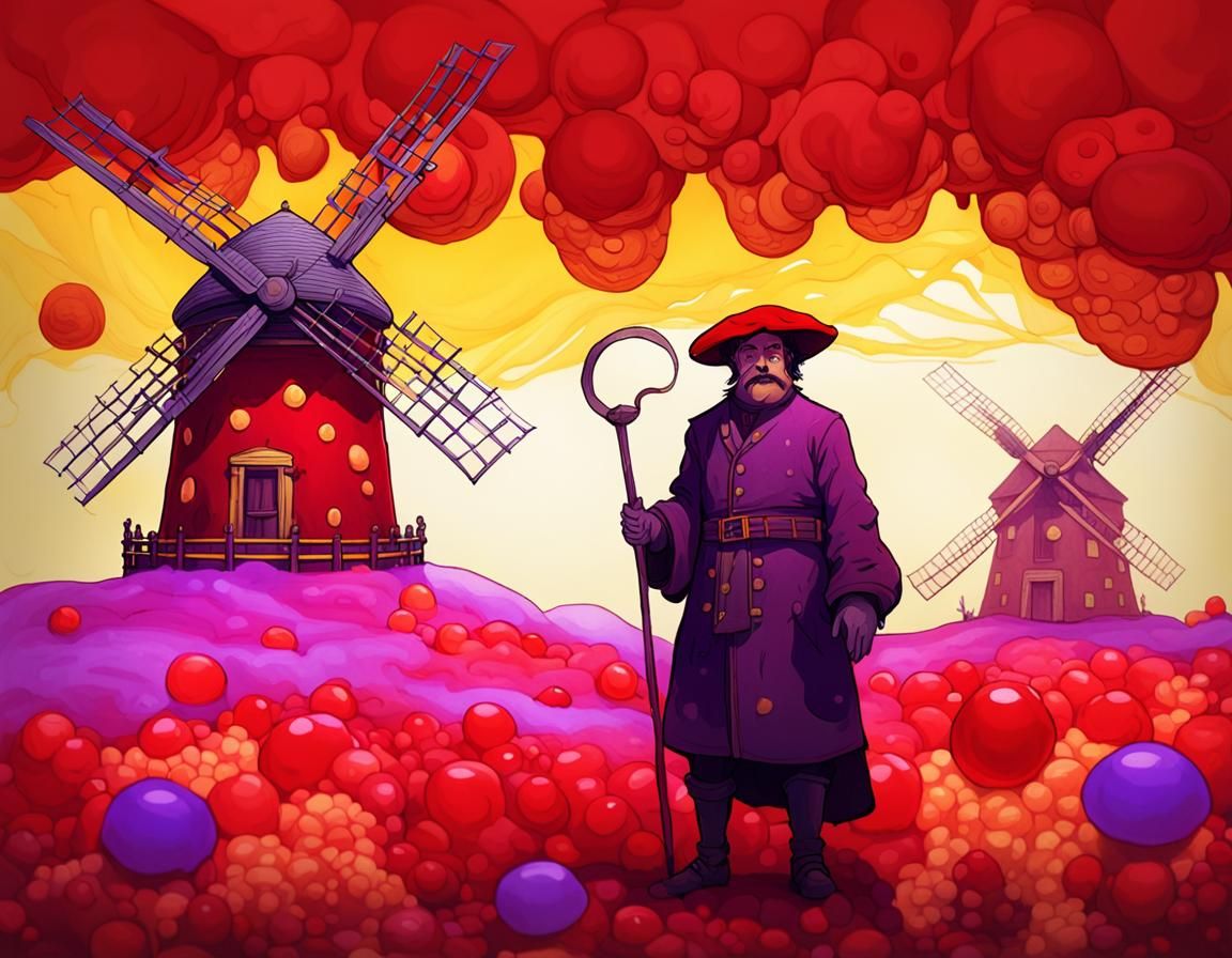 Translucent Jelly Creature Guards Sponge Cake Windmill