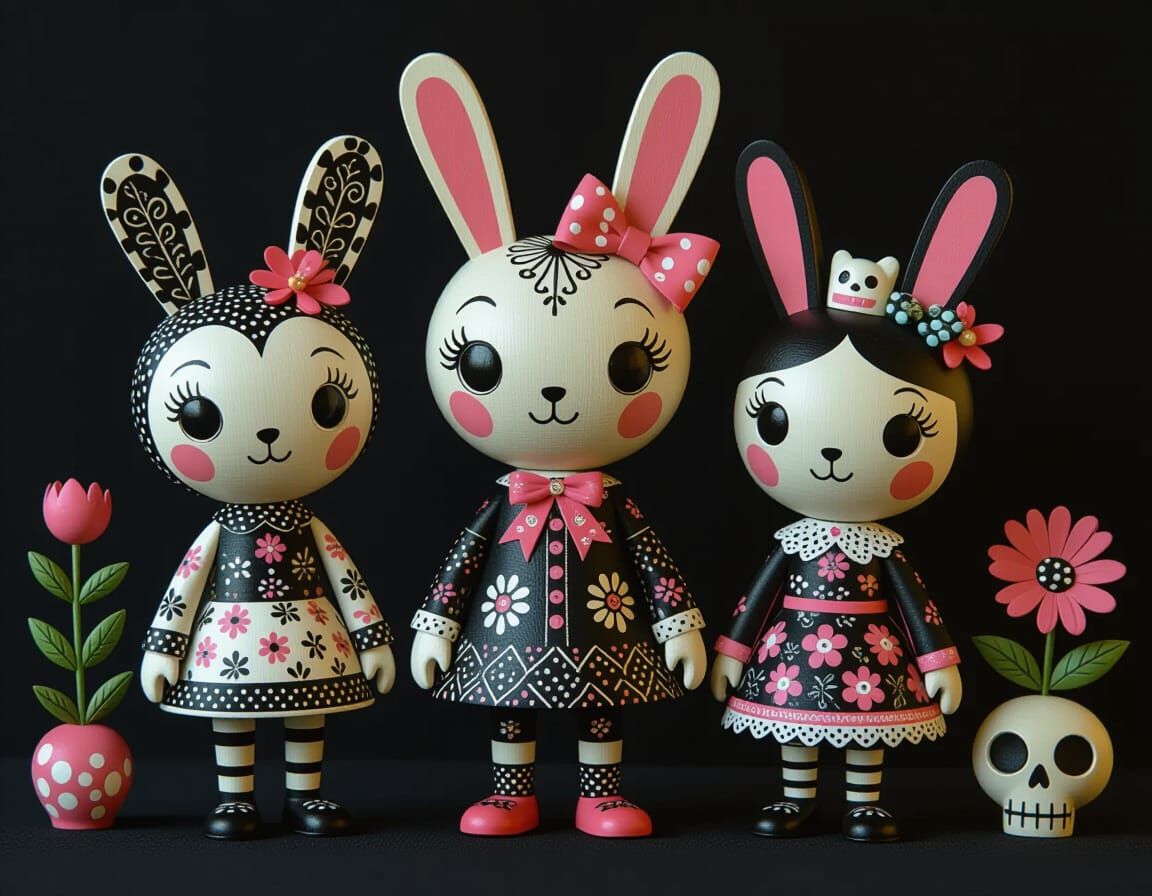 Hölzerne Spielpuppen