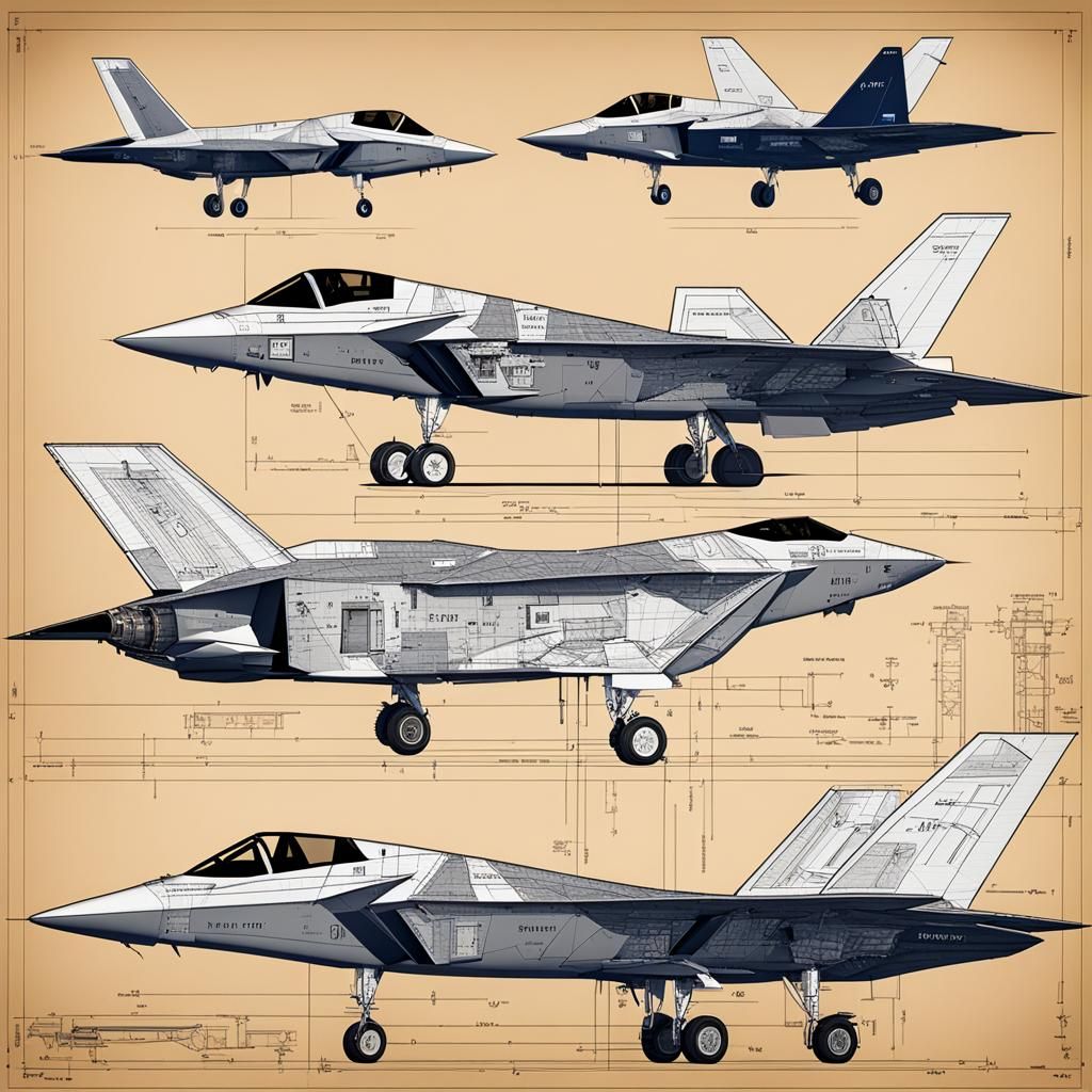 F-35 and F-117 Hybrid Jet Blueprint