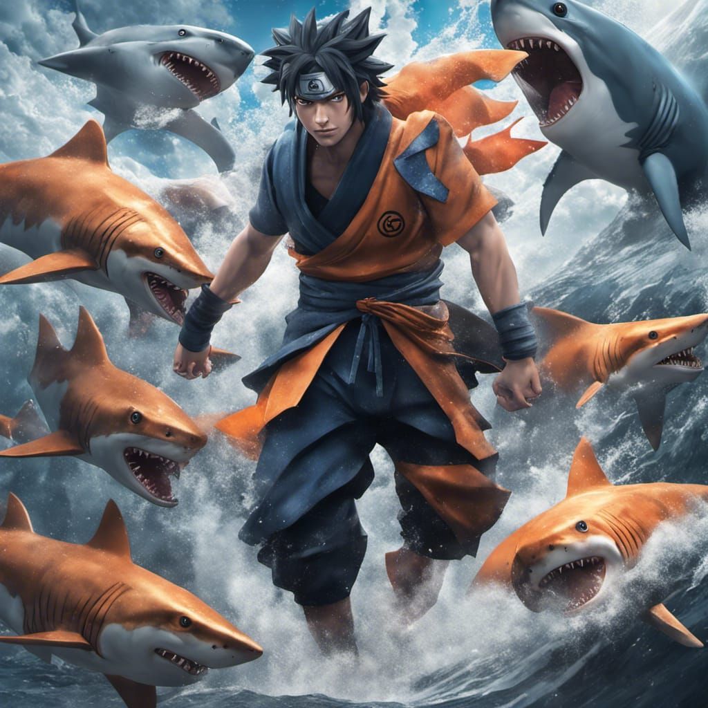 Fantasy Character Fusion with Shark Elements