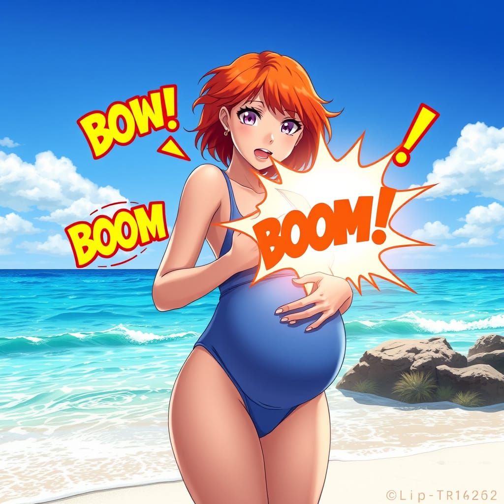 Radiant Mother-to-Be Surprised by Baby's Powerful Kick