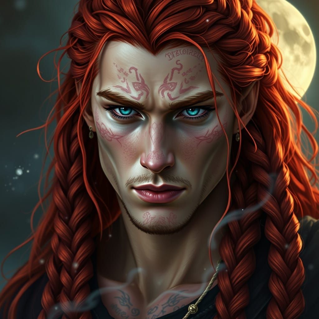 Gorgeous Alpha Male Sorcerer in Nordic Fantasy Art