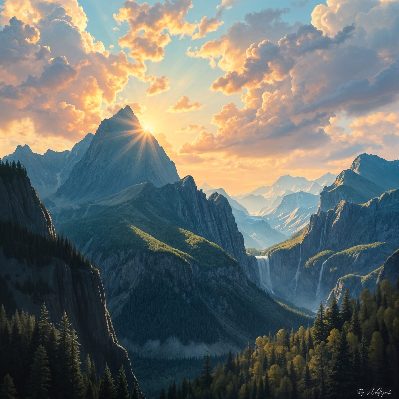 Majestic Landscape: An AI Masterpiece