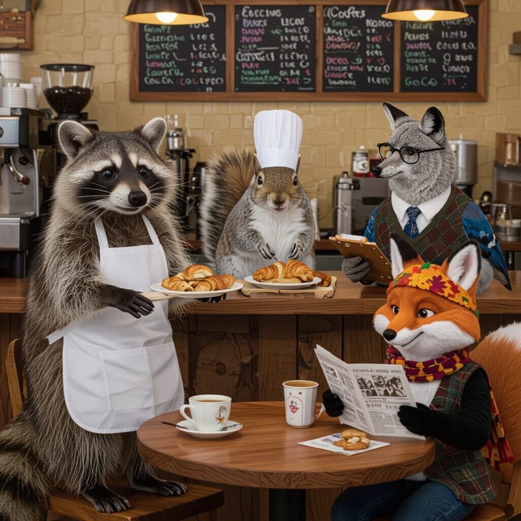 Paws 'n Perks Cafe, We Welcome All.🦝🥯☕🤠