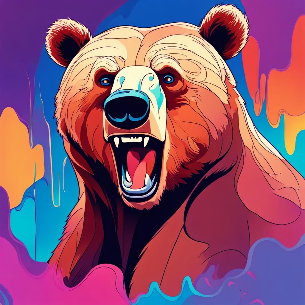 Transparent Gummy Bear in Disney Animation Style