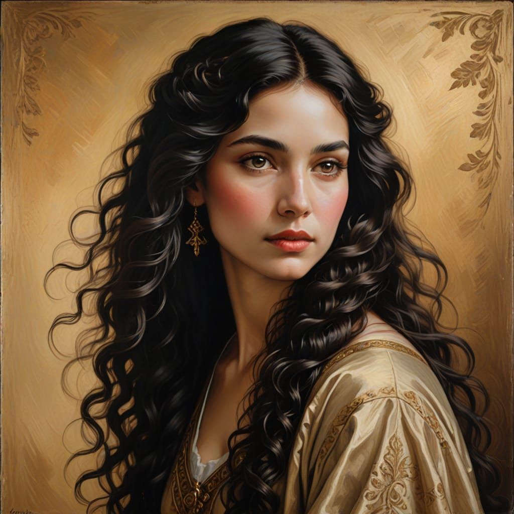 Classical Beauty in Golden Hues