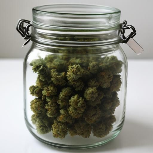 Marijuana in a jar not so crystalized