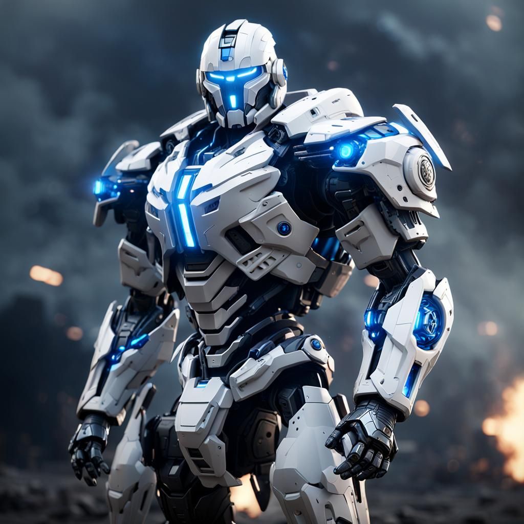 Futuristic Spartan Blade with Intricate Mech Details