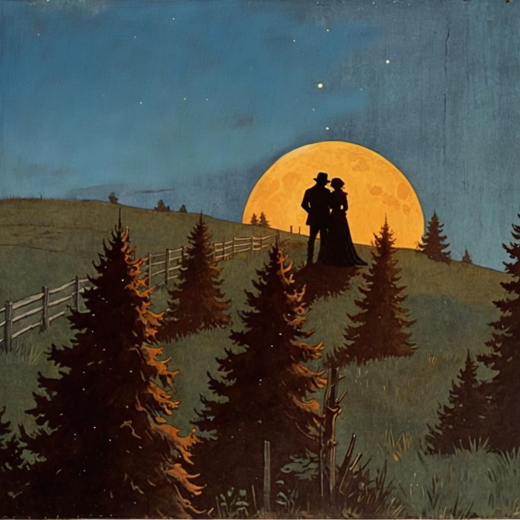 Radiant Harvest Moon Illuminates Night Sky