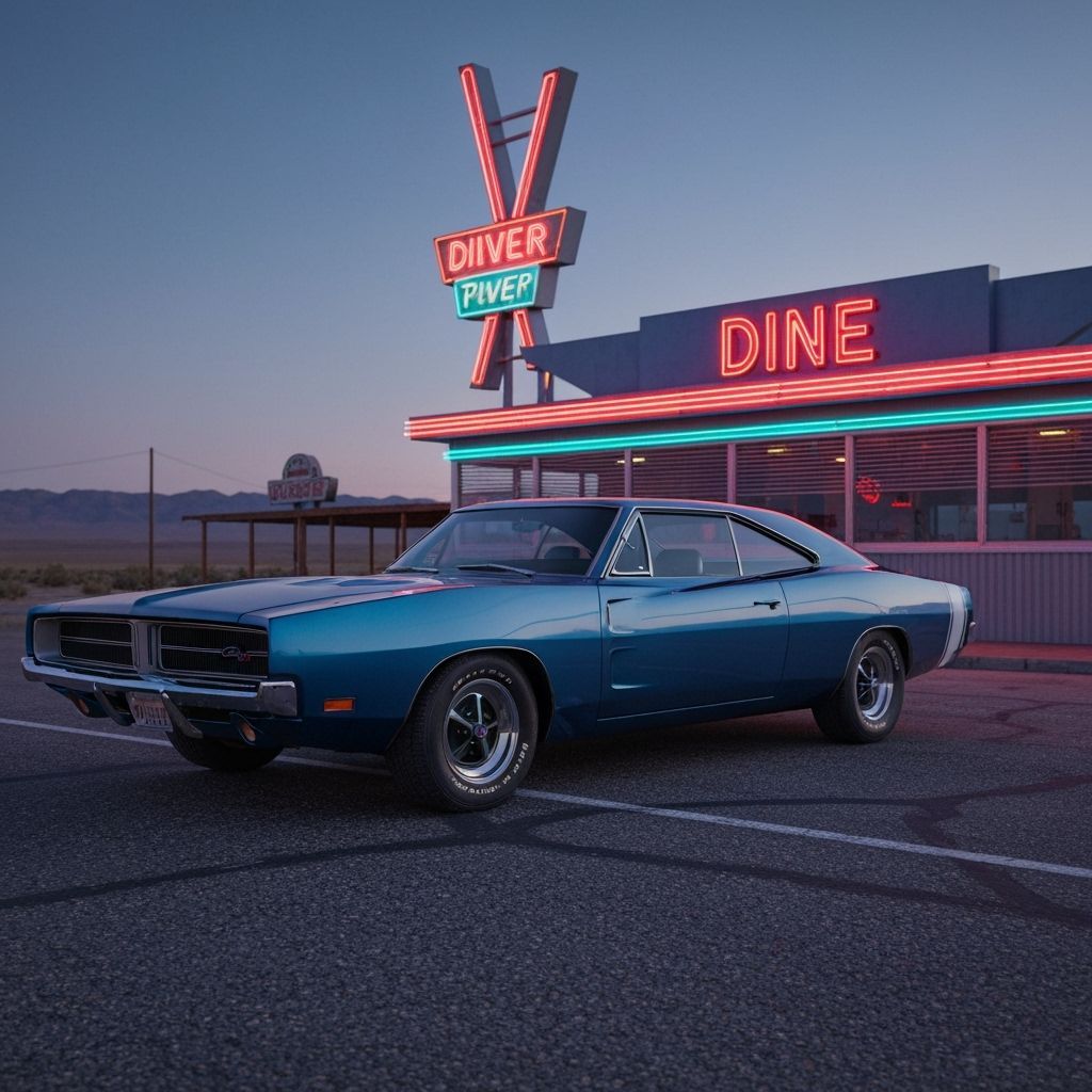 1969 Dodge Charger at Retro Diner