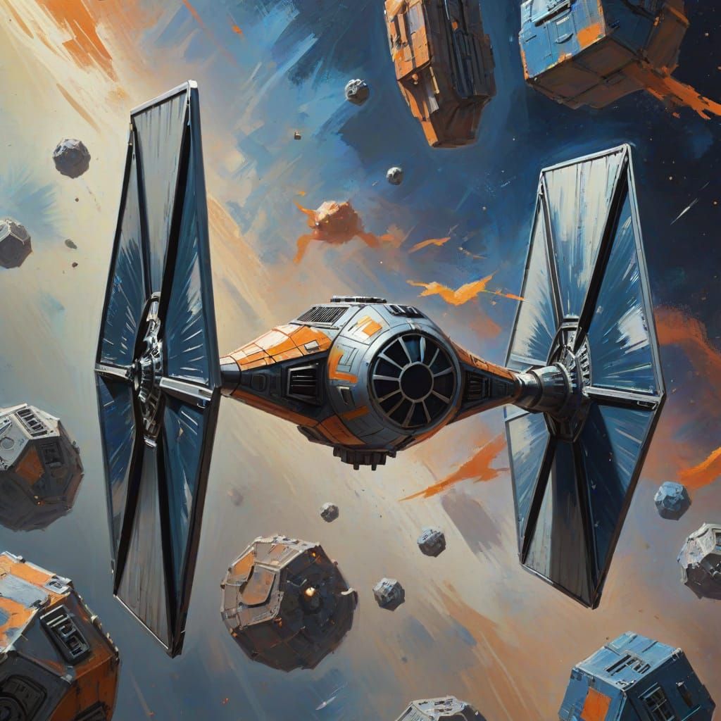 TIE-Fighter in Space: Abstract Expressionism
