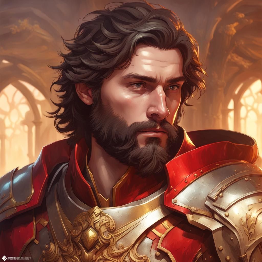 Armored Teenager Portrait in Hyperdetailed Style