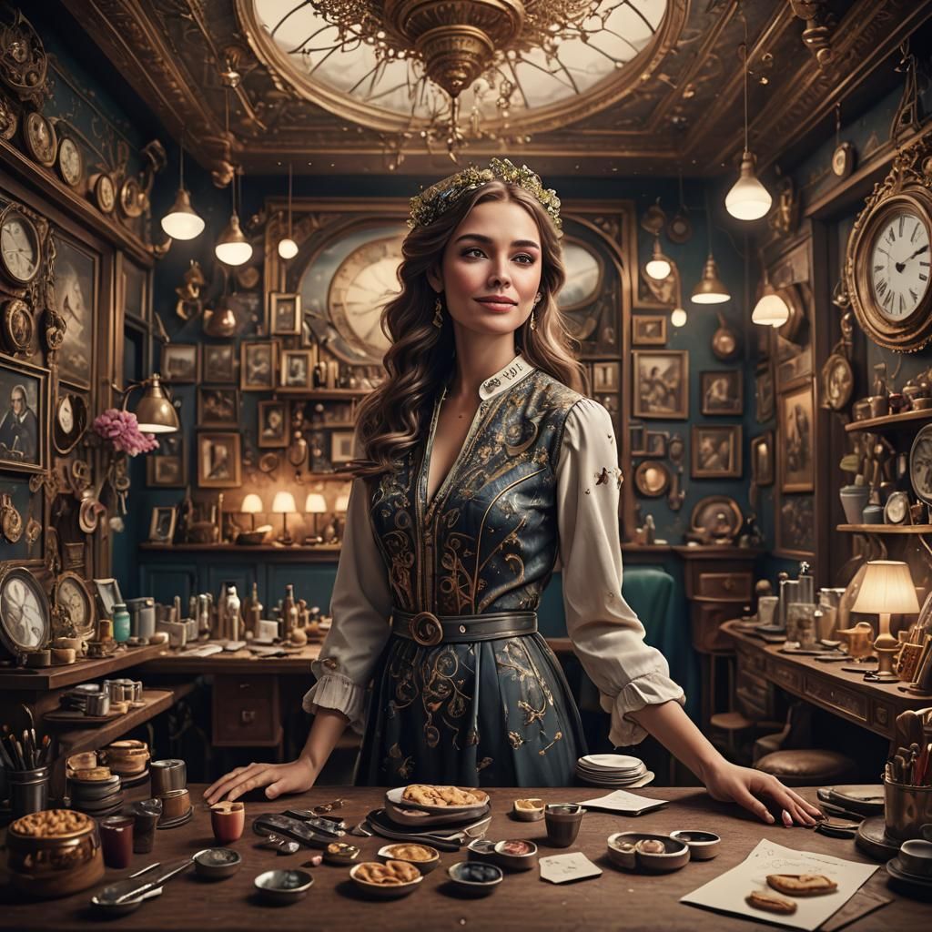 Woman Prepares for First Date: Cinematic Digital Painting