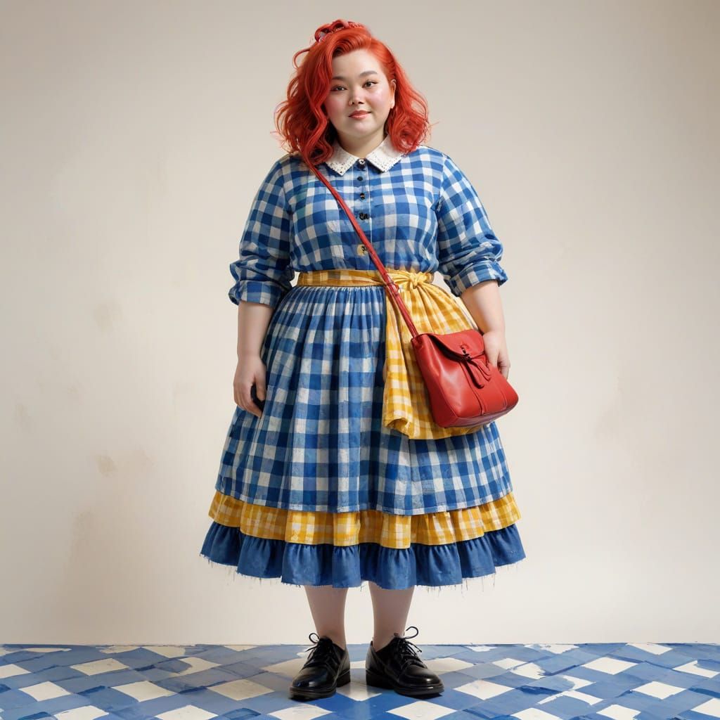 GINGHAM CLASSIC CHECKERED PATTERN FUN UNEXPECTED OUTFIT