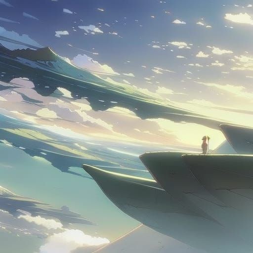 Anime Key Visual in Ghibli Style