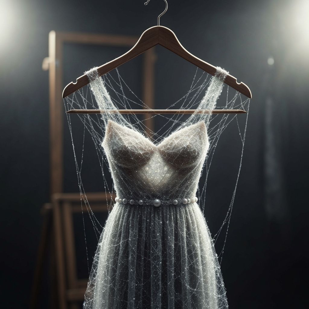Ethereal Spiderweb Dress on Hanger