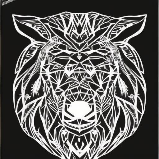 Badass Wolf Portrait in Deep Acrylics Style