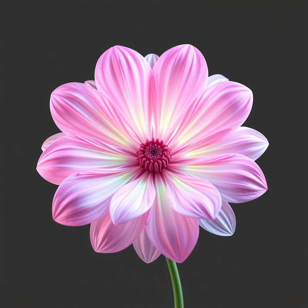 Hyper-Realistic Op Art Flower in 3D