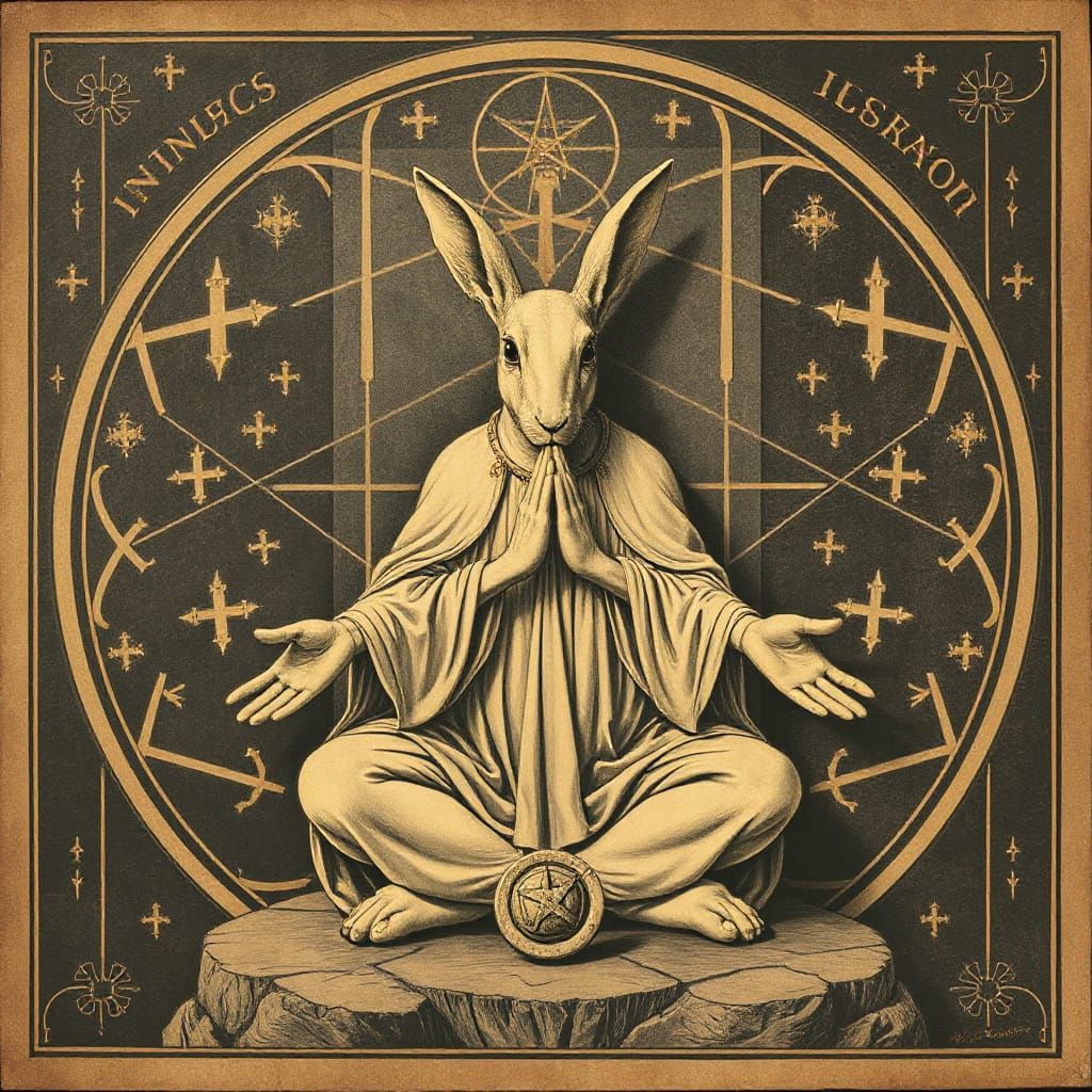 Kabbalah Rabbit Embraces Inner Peace