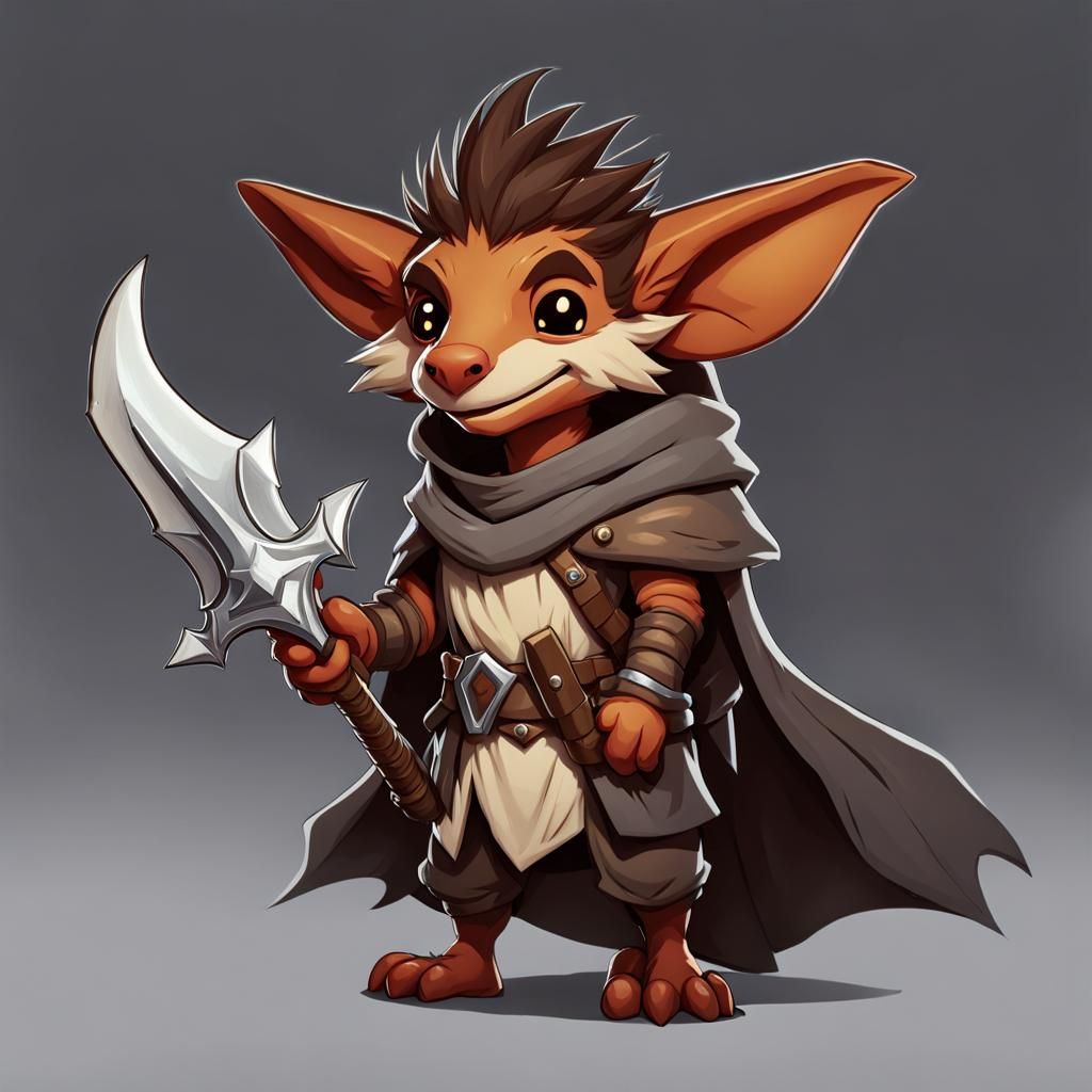 Cute Kobold Rogue/Cleric Character Art