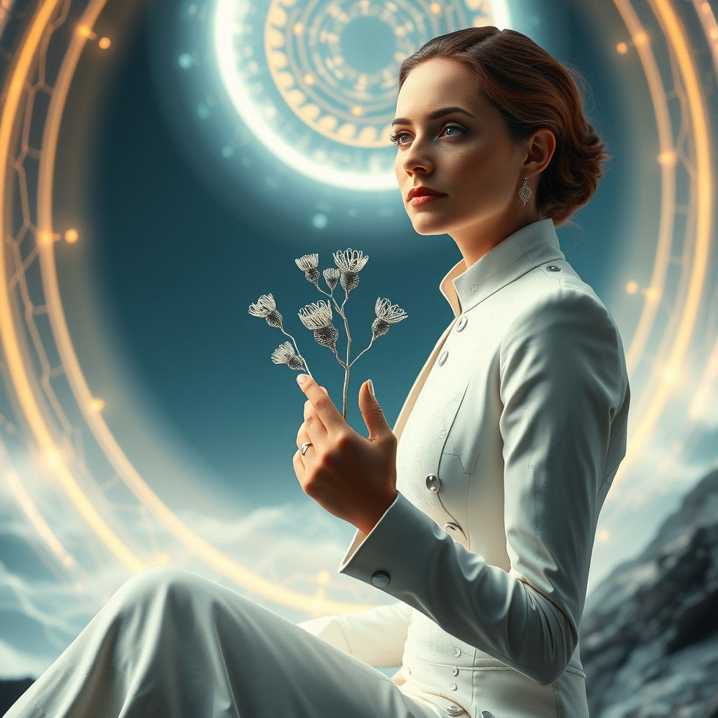 Elegant Woman Unifying Quantum Physics and Consciousness