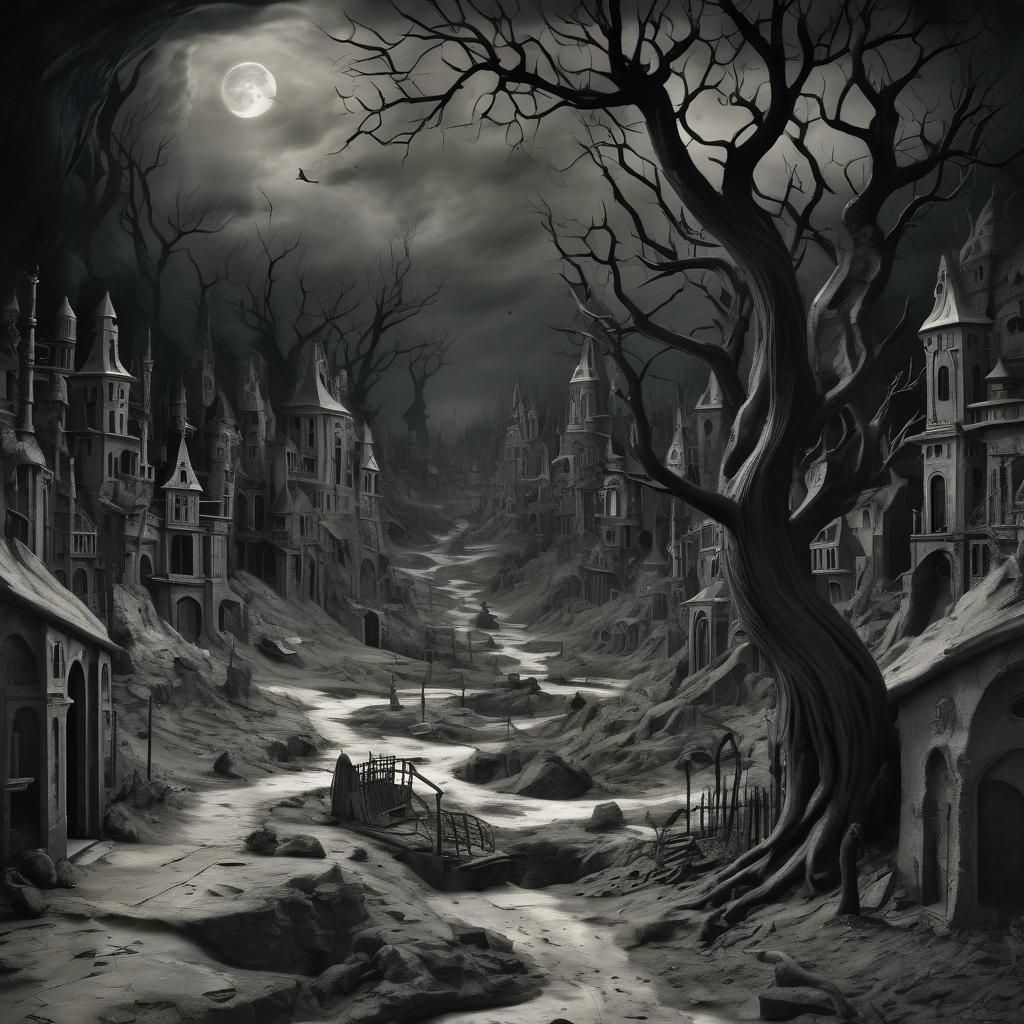 Surreal Grimdark Dreamscape Nightmare