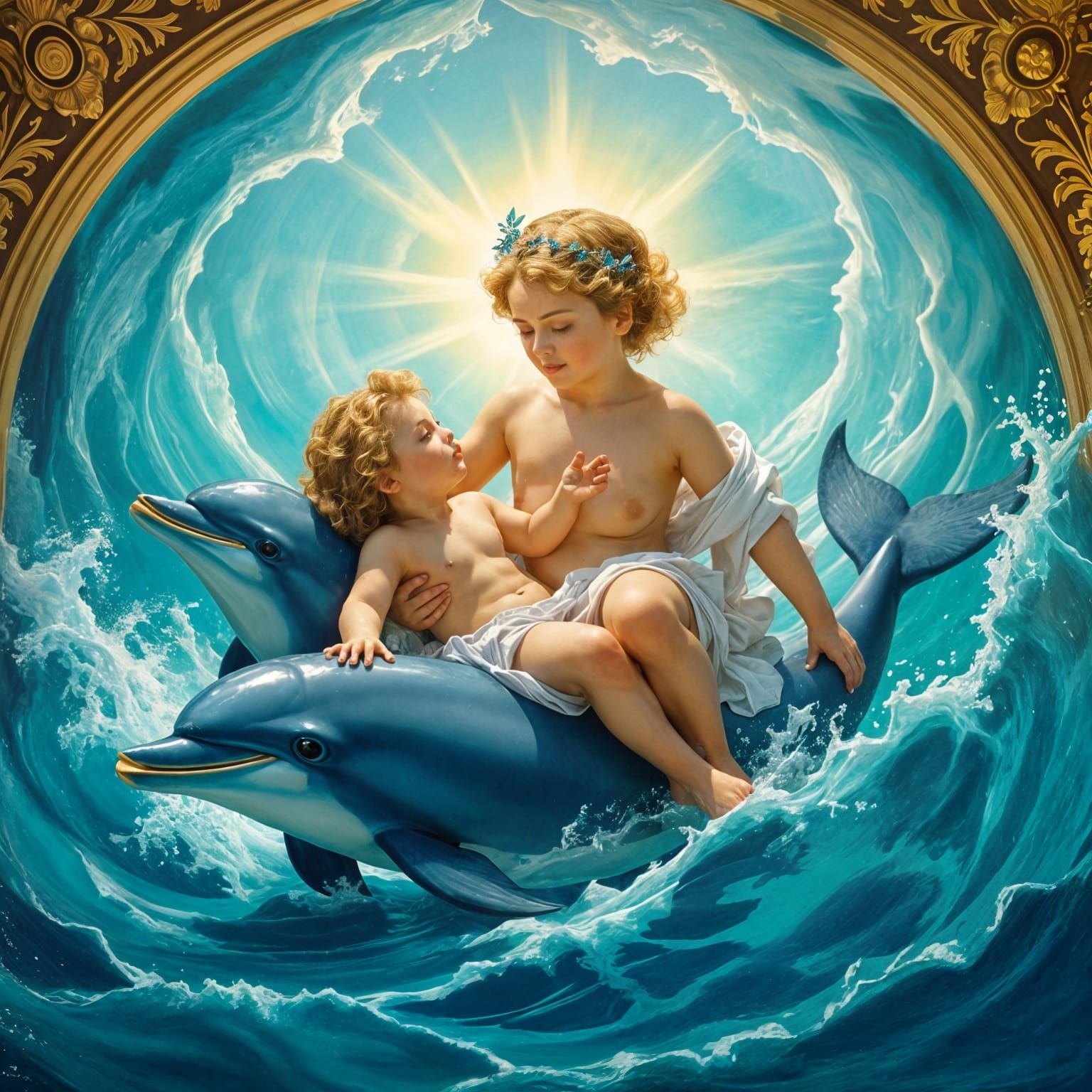 Divine Child Melicertes Transformed into Palaemon