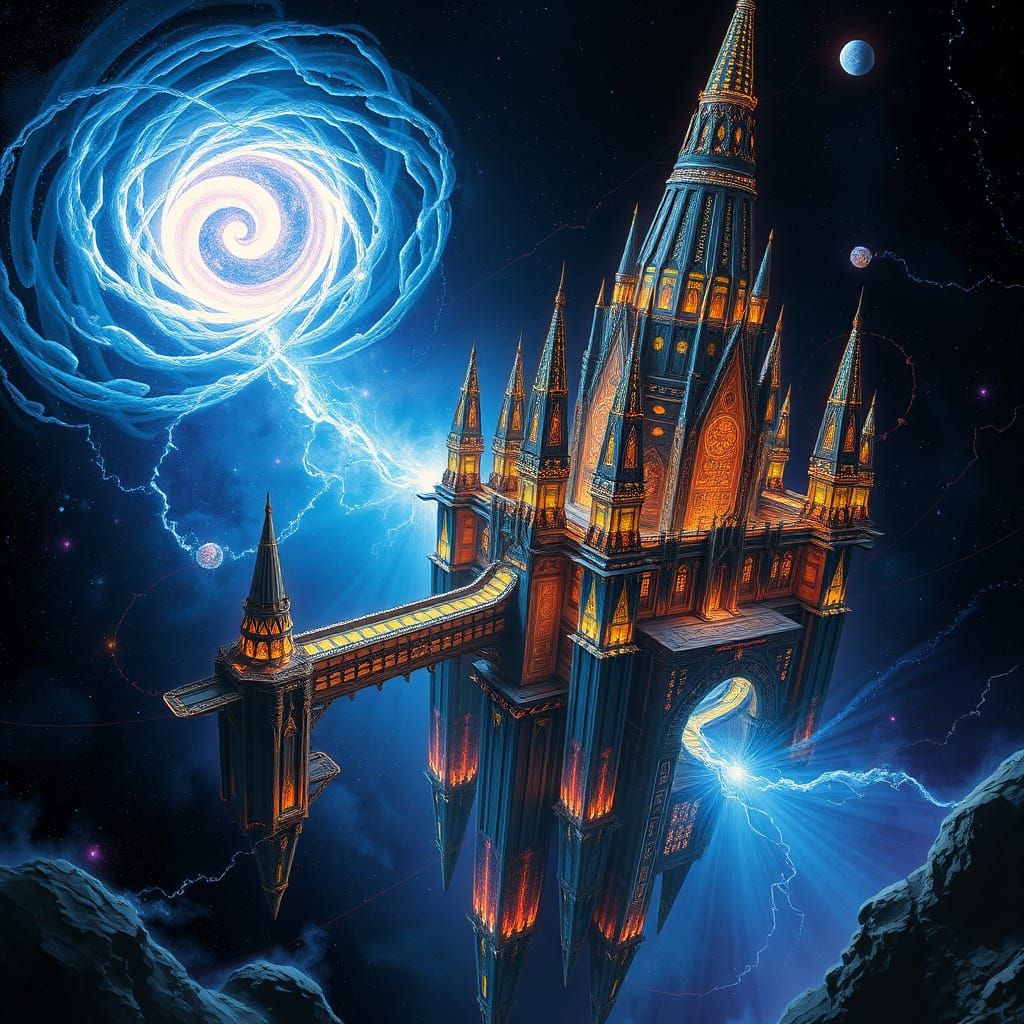 Dreamlike Citadel Pierces the Cosmic Expanse