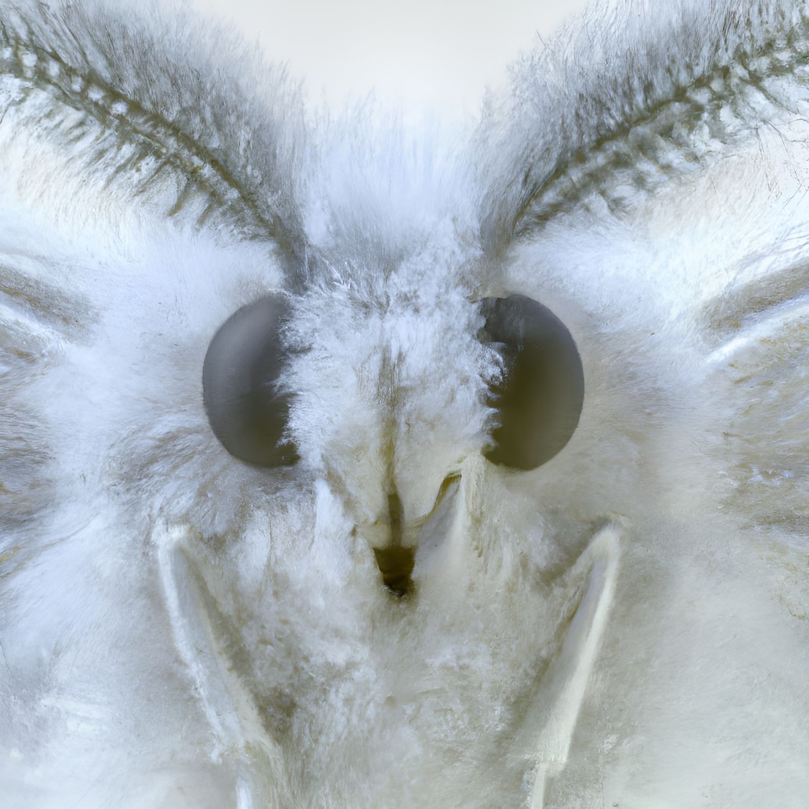 Ethereal White Butterfly with Crystalline Details