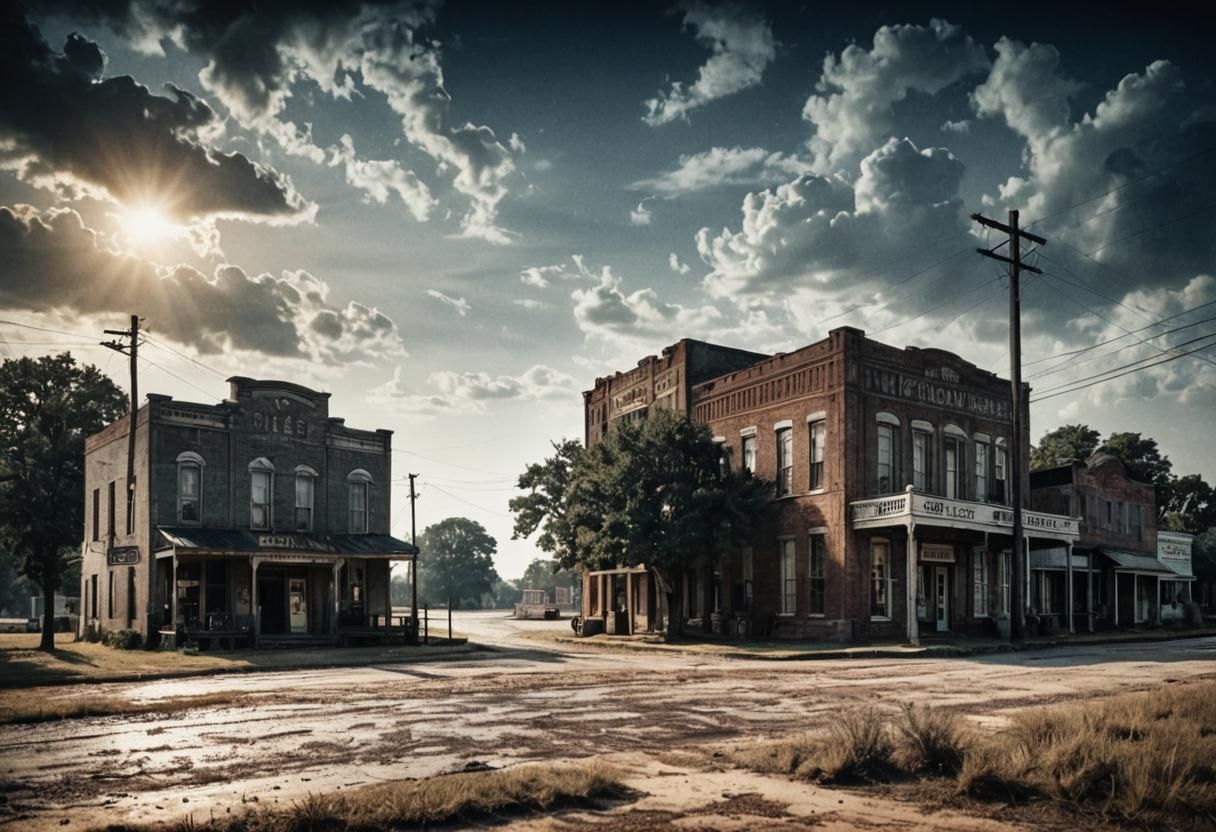 Mississippi Country Town in 1930s, Cinematic Film
