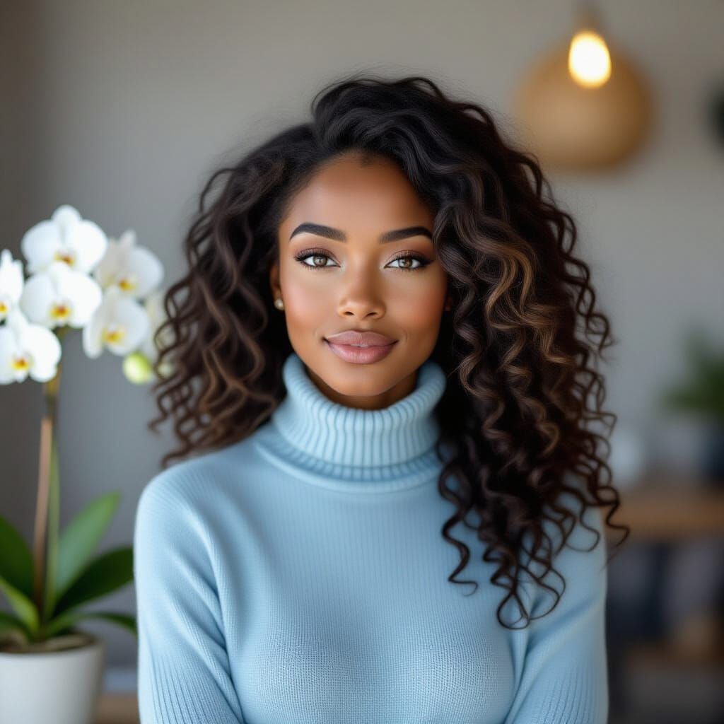Elegant Portrait of a Young Woman in Soft Light