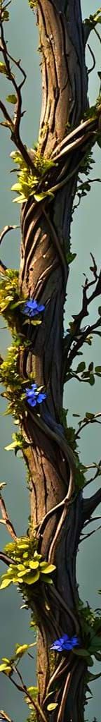 Magical Staff with Vines: Dark Fantasy Concept Art