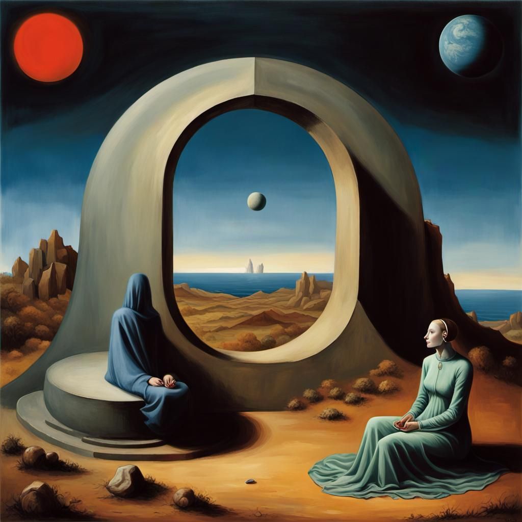 Meditative Mind in Surreal Dreamscape