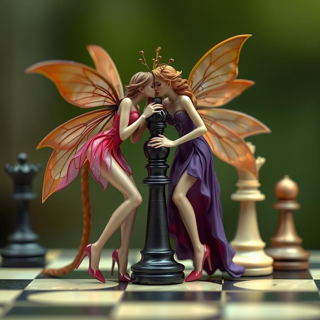 Faerie Queen's Passionate Chess Kiss