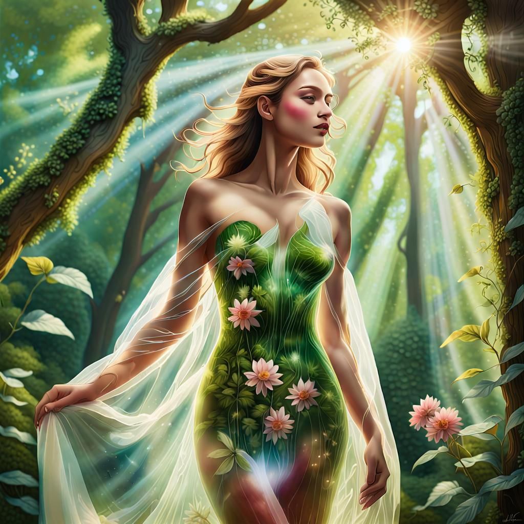 The vibrant beauty of nature bursts forth from within the bo...