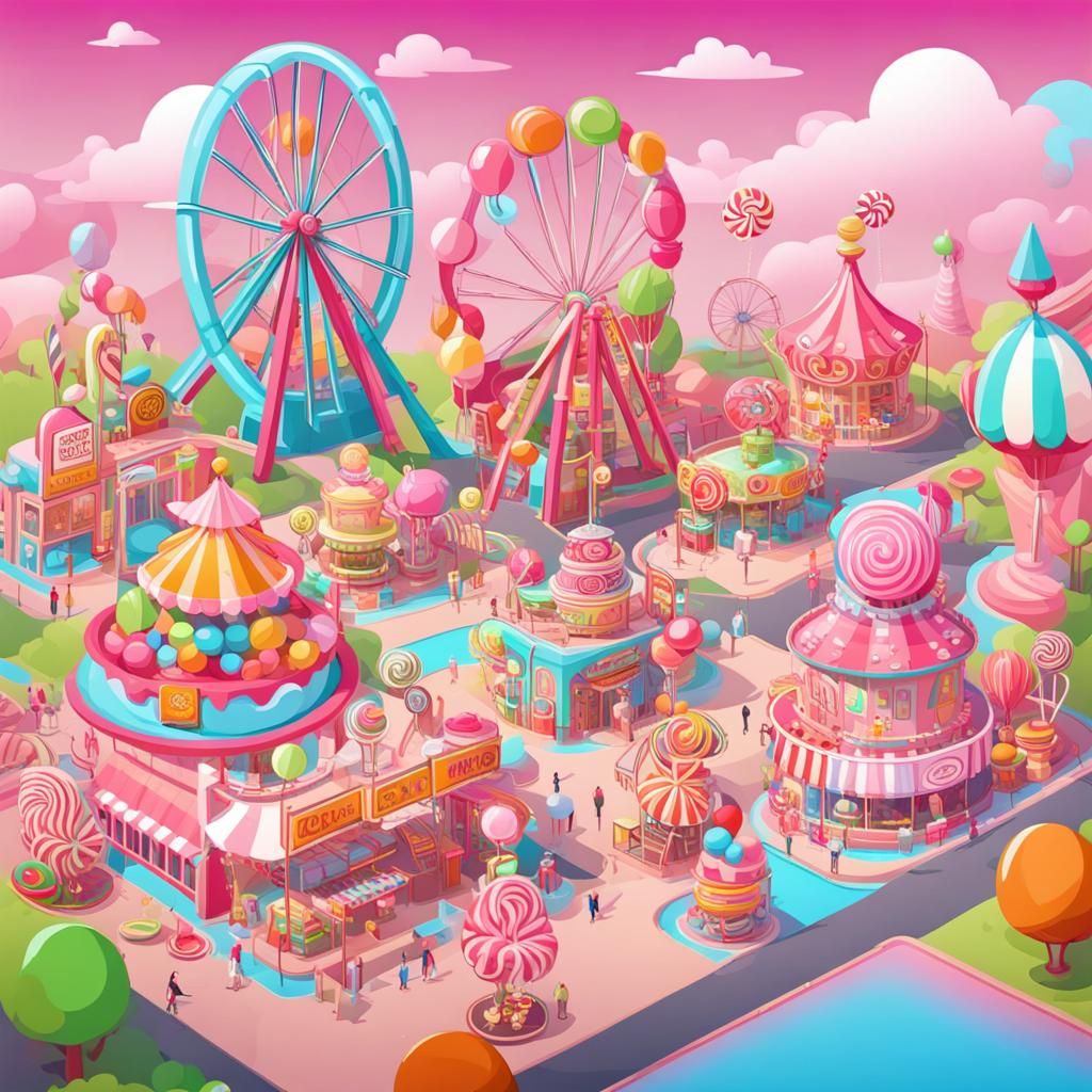 Candy Land Amusement Park: A Sweet Dreamscape