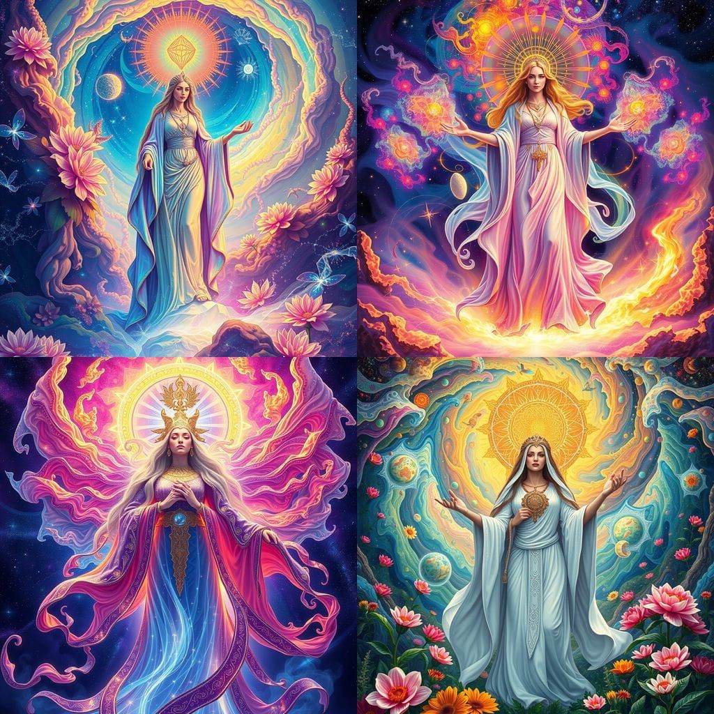 Goddess Sophia's Cosmic Journey: a Holographic Illustration