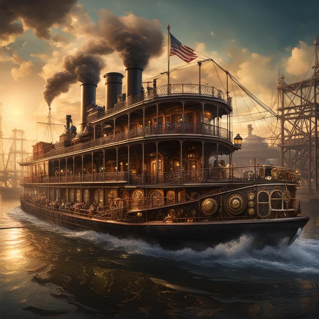 Steampunk Steamboat Sails into New Orleans