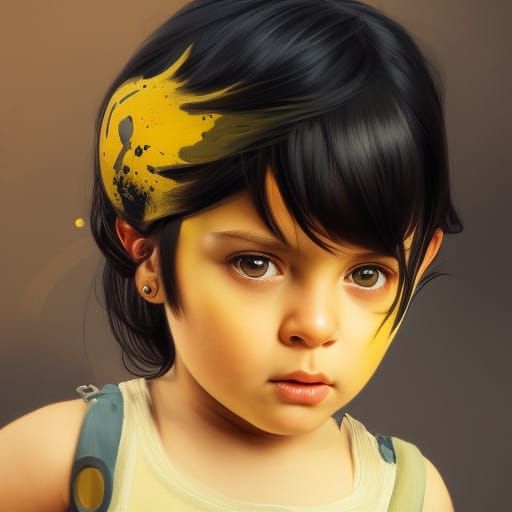 Toddler Portrait with Dynamic Lighting in 8K
