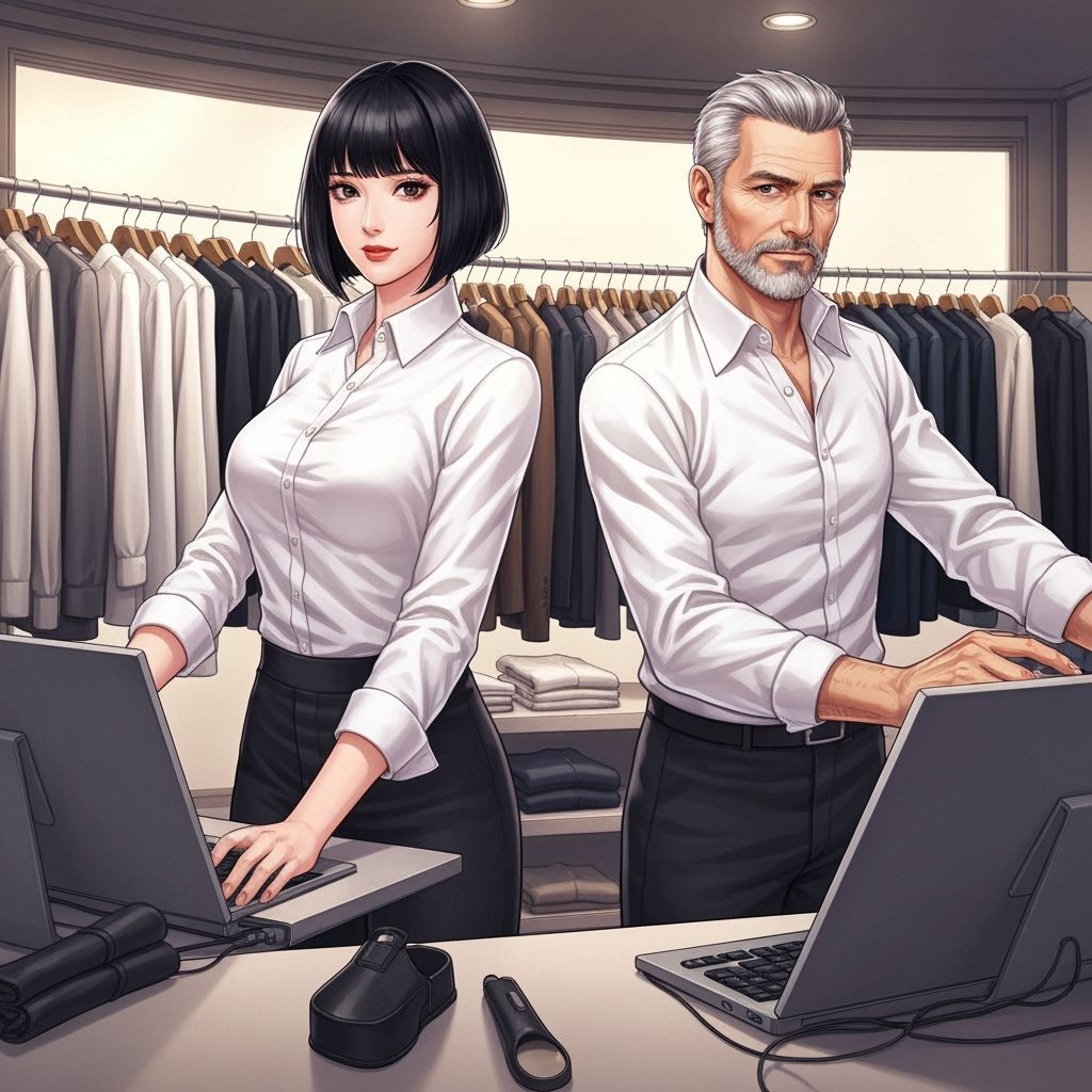 Thai Woman and Italian Man in Anime Clothing Shop