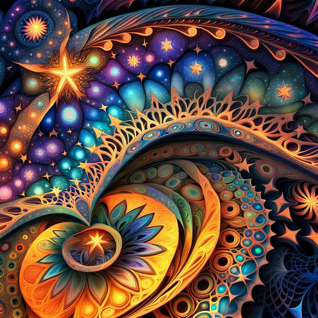 Cosmic Songline of Swirling Star Clusters