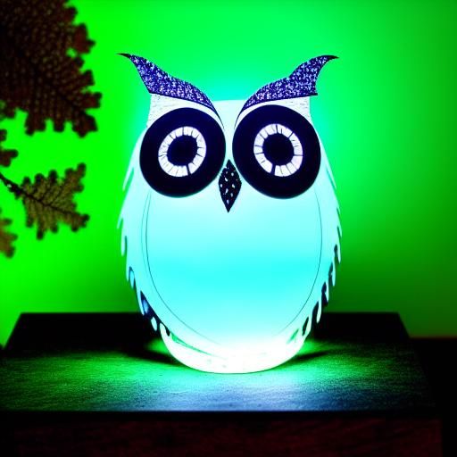 Giant Fractal Owl on Fractal Tree